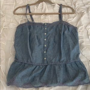 Lucky Brand Chambray Tank Top - Size M
